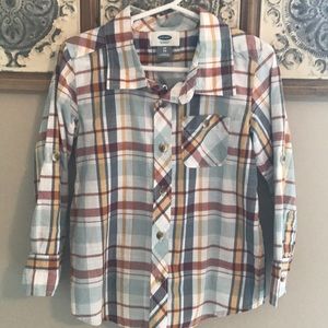 Little boys plaid button-down from Old Navy